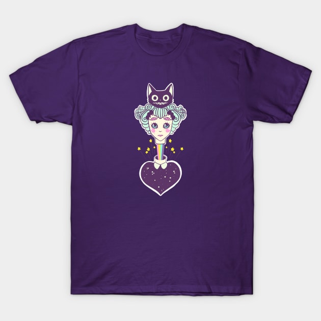 Alice In Wonderland And The Cheshire Cat Art T-Shirt by cellsdividing